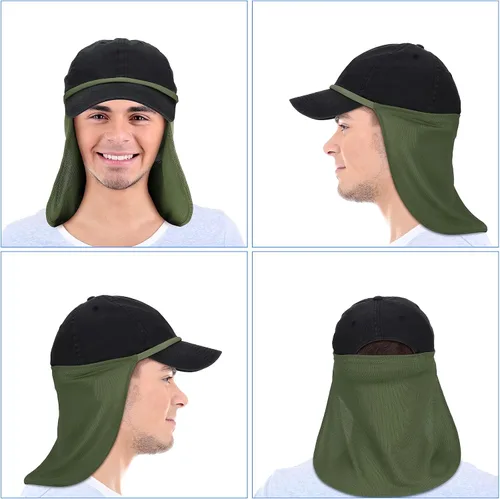 Vista 4 de Tatuo Polaina unisex para el cuello, protección solar, protección solar, multifuncional, 2 en 1, cubierta facial para deportes al aire libre, pesca