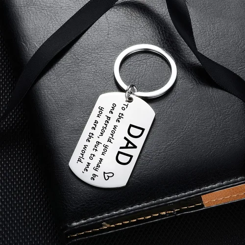 Vista 4 de YEEQIN Regalos para papá de hijo e hija, llaveros de regalo para papá, padrastro, llaveros para hombre, para papá, papá, padrastro, padrastro