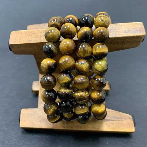 Vista 339 de Gem Avenue Handmade Round Bead Stretch Bracelet Unisex Natural Stone Beaded Jewelry for Men & Women, Elastic Wristband for Daily Wear