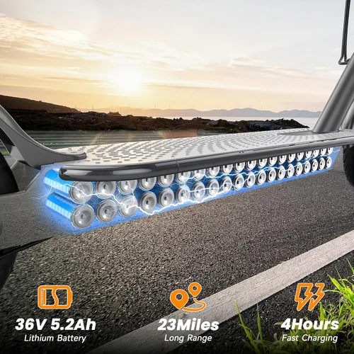Vista 3 de Aovowheel Scooter eléctrico para adultos, plegable E Scooter Conmuting