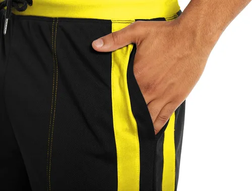 Vista 4 de MAGNIVIT Pantalones deportivos ligeros para hombre, pantalones deportivos de malla, parte inferior abierta con bolsillos