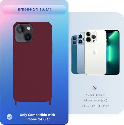 Vista 233 de Funda compatible con iPhone 8 Plus, iPhone 7 Plus/6 Plus/6S Plus con cordón, funda cruzada para iPhone con correa ajustable de silicona para iPhone