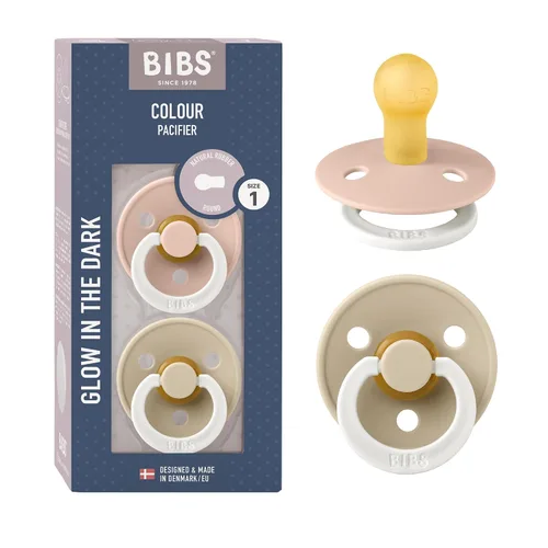 Vista 56 de BIBS - Paquete de 2 chupetes para bebés, goma natural libre de bisfenol A, hechos en Dinamarca, colección Colour, para bebés de 18+ meses, azul bebé