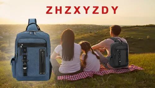 Vista 7 de Bolsa de mensajero vintage, mochila de lona para viajes, bolsa de hombro para hombre, bolsa de doble uso para transporte de mano y transporte cruzado