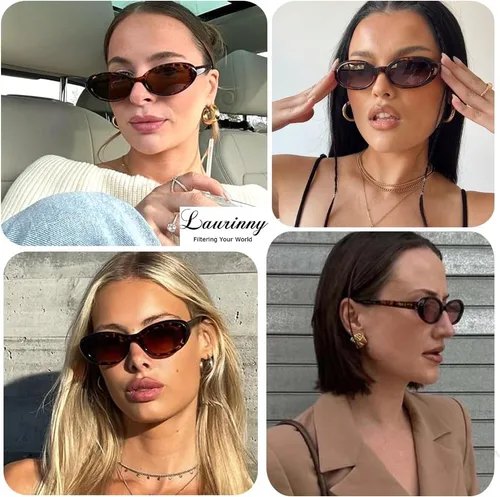 Vista 2 de Gafas de sol de los años 90 para mujeres y hombres, retro, ovaladas pequeñas