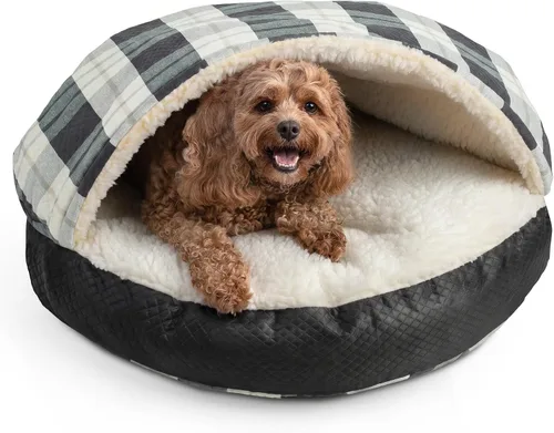 Vista 54 de Snoozer Cama de lujo de microsuede acogedora estilo cueva para mascotas, pequeña, antracita For small sized pets, Removable washable cover