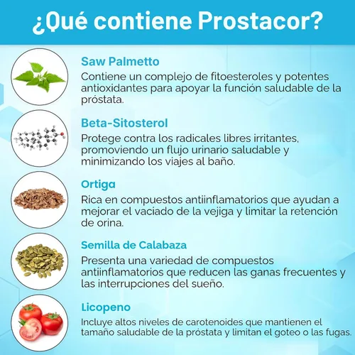 Vista 5 de Prostacor - Suplemento Natural para el Apoyo de la Próstata - Sin GMO, Vegano, Sin Gluten Supports Healthy Urine Flow, Fewer Urges, Bladder
