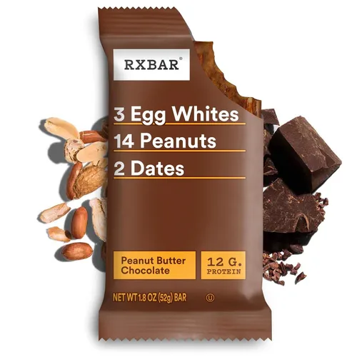 Vista 6 de RXBAR - Barras de proteína, con 12g de proteína, snacks libres de gluten, sabor a chocolate con mantequilla de maní (6 cajas, 30 barras)