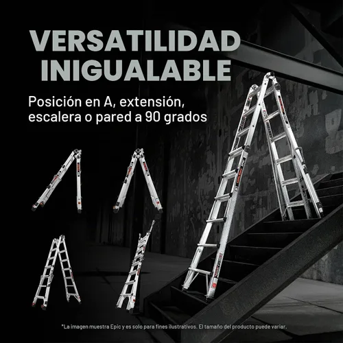 Vista 2 de Little Giant Epic, escalera multiposición de 18 pies 16817-818
