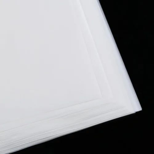 Vista 2 de Hojas precortadas de papel pergamino, revestimiento de 2 lados para hornear, cocinar, freír, horno y extracción de aceite de flores para prensa