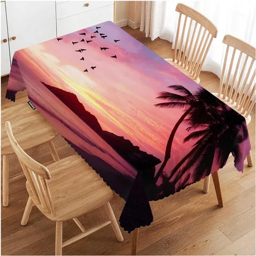 Vista 22 de Swono Mantel rectangular de Halloween de 52 x 70 pulgadas, diseño de araña negra de terror en telaraña, luna, resistente para mesas rectangulares