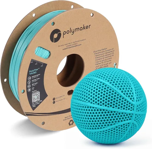 Vista 15 de Polymaker Filamento TPU 0.07 in 90A Flexible 1.65 lbs, Negro 111 - 1.75 mm 1.65 lbs Tpu90 Negro (Código hexagonal: #16161a)