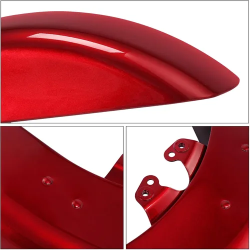 Vista 15 de HR3 Guardabarros delantero de whisky ámbar a juego compatible con Street Glide FLHX 2014 y Road Glide FLTRX 2016 (reemplazo para OEM)