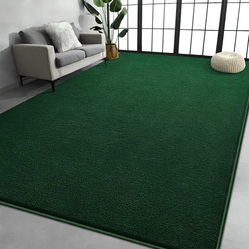 Vista 12 de Alfombras grandes para sala de estar, dormitorio, alfombra negra de 4 x 6 pies, alfombra shag minimalista moderna, alfombra suave, gruesa y cómoda