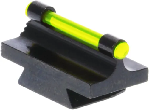 Vista 2 de Mira de pistola de acero de 3/8 pulgadas de riel frontal de sustitución de fibra óptica, rampa de mira de altura opcional, roja/verde