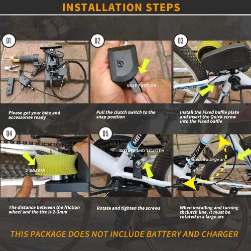 Vista 5 de Kit de conversión de bicicleta eléctrica DIY BAIZIFU BZF 250W motor sin escobillas y controlador, kit de impulsor de bicicleta eléctrica kit