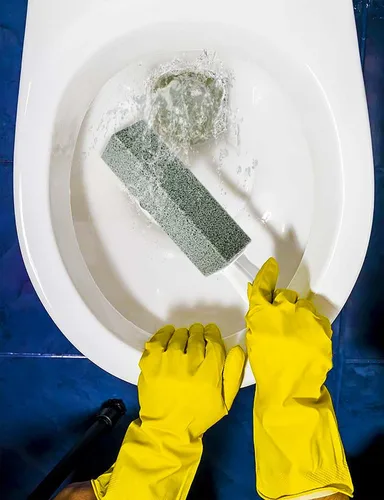 Vista 6 de Piedra pómez para limpieza de inodoros con asa, piedra de inodoro, eliminación de anillos de agua dura para inodoro, piscina, bañera, paquete de 4