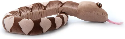Vista 4 de The Petting Zoo Peluche de serpiente Copperhead, regalos para niños, juguete de peluche de serpiente de 54 pulgadas
