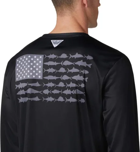Vista 4 de Columbia Camisa de pesca de manga larga PFG Terminal Tackle Fish Flag para hombre