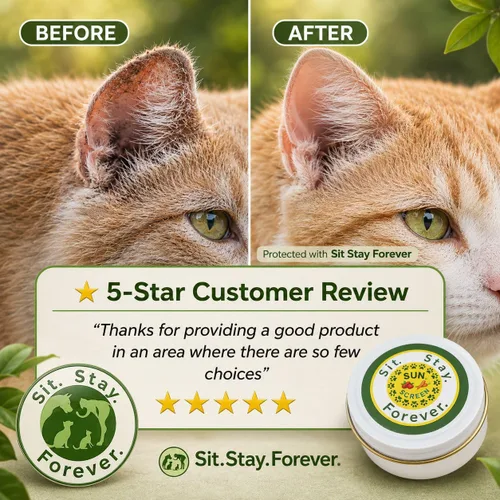 Vista 7 de Sit Stay Forever - Protector solar orgánico para perros y gatos, protector solar para perros, esenciales para la playa para perros, crema