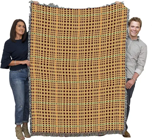 Vista 6 de Pure Country Weavers Manta de edredón – Nueve parches de flores – Patrones de regalo de jardín con hojas florales de regazo cuadrado tejido