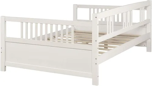 Vista 6 de Harper & Bright Designs - Estructura de cama de madera Blanco con cajones de almacenamiento