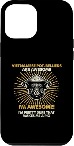 Vista 6 de iPhone 15 Pig Dad Mom Awesome - Farmer Breeder Vietnamese Pot-Bellieds Case