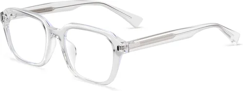 Vista 11 de Dollger Gafas de luz azul para hombre, estilo vintage, rectangular, con marco grueso, sin receta, para computadora, juegos, uso del teléfono