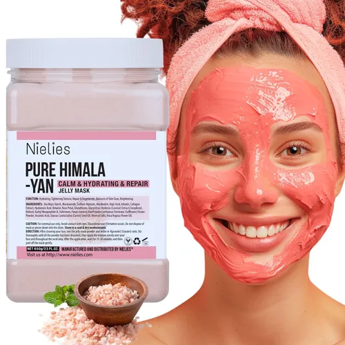 Vista 10 de Mascarilla facial profesional de gelatina - Mascarilla facial en polvo para hidratación y limpieza, 23 onzas líquidas (24 quilates)