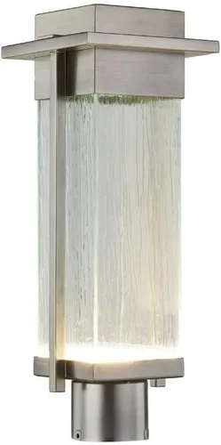 Vista 2 de Justice Design Group FSN-7542W-RAIN-NCKL Fusion - Luz de poste para exteriores, níquel cepillado cepillado níquel