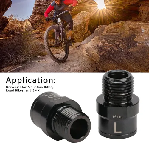 Vista 2 de Extensor de pedal, pedal de aleación de 0.630 in/0.6 pulgadas, eje de extensión universal para bicicletas de montaña, bicicletas de carretera BMX