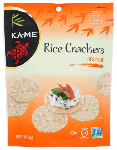 Vista 7 de Ka-Me Galletas de arroz sin gluten, bolsas de 3.0 onzas, paquete de 6 (400401), original, 18 onzas