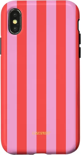 Vista 5 de Funda de rayas rojas rosas para iPhone 17