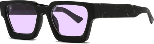 Vista 66 de AIEYEZO Gafas de sol cuadradas para mujeres y hombres, gafas de sol cuadradas con montura gruesa, estilo de diseñador simple