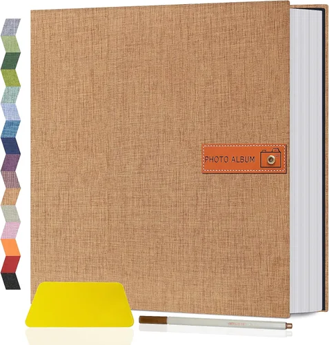Vista 43 de Popotop Álbum de fotos grande autoadhesivo 4x6 5x7 8x10 Álbum de recortes DIY Libro de imágenes, Regalos para mamá, familia, bebé y boda
