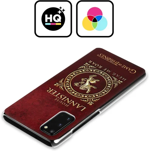 Vista 2 de Head Case Designs HBO - Carcasa rígida con licencia oficial de Juego de Tronos Lannister Metallic Sigils compatible con Samsung Galaxy S20 FE / 5G