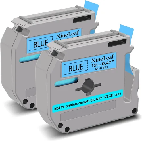 Vista 29 de NineLeaf Cinta de etiquetas de repuesto compatible para Brother P-Touch M-Tape M521 MK521 M-K521 funciona con Ptouch PT-M95 PT-90 PT70 PT-65 PT85