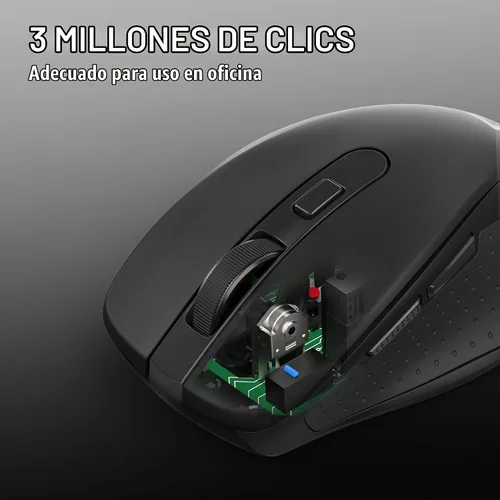 Vista 8 de Redragon - Ratón inalámbrico para laptop, mouse óptico de 2.4G para computadora de 5 niveles 4000DPI, ratones USB inalámbricos para oficina, 6