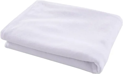 Vista 3 de Muka Funda de microfibra para silla de playa y piscina, bolsillo práctico, 29 x 83 pulgadas, color blanco
