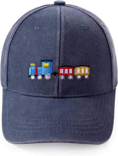 Vista 8 de Lindas gorras de béisbol bordadas para niños y niñas, de algodón lavado, ajustable, estilo vintage, snapback, para niños y niñas, de 3 a 8 años