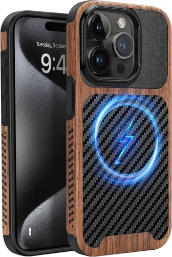 Vista 48 de Funda magnética ZZDZZ compatible con iPhone 14 Plus [Compatible con Magsafe] Diseño de cuero premium TPU híbrido a prueba de golpes (Negro)