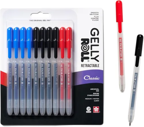 Vista 9 de SAKURA Gelly Roll - Bolígrafos retráctiles, juego de bolígrafos pastel para escritura decorativa, punta de 0.031 in, sin sangrado, pasteles de luz