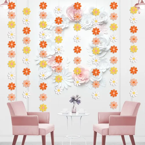 Vista 4 de Daisy Groovy - Cartel bohemio para fiesta, colorido cartel de flores de margarita para fiesta hippie, dos cumpleaños geniales, baby shower
