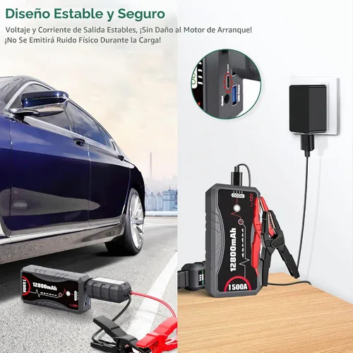 Vista 3 de Cargador de alimentación tipo C de 5 V compatible con NEXPOW Car Jump Starter 1500A 2000A Peak Battery Starter; GOOLOO GP2000 GT3000 Adaptador