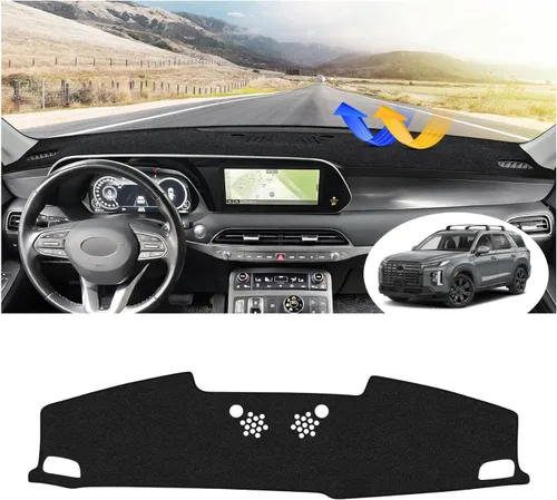Vista 19 de FIILINES Cubierta para tablero Compatible con Mazda 3 2010-2013 Accesorios Tapete para tablero para Mazda 3 Accesorios Tapete para salpicadero