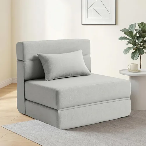 Vista 15 de SUYOLS Sofá Cama Plegable con Almohadas - Silla Convertible Sofá de Piso y Colchón para Dormir, Sleeper de Espuma Viscoelástica Plegable para Sala