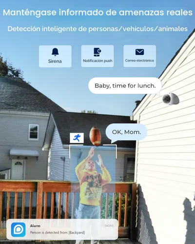 Vista 5 de REOLINK Cámara IP PoE de doble lente 4K 8MP 180°, IK10 a prueba de vandalismo, detección de personas/vehículos/animales, visión nocturna a