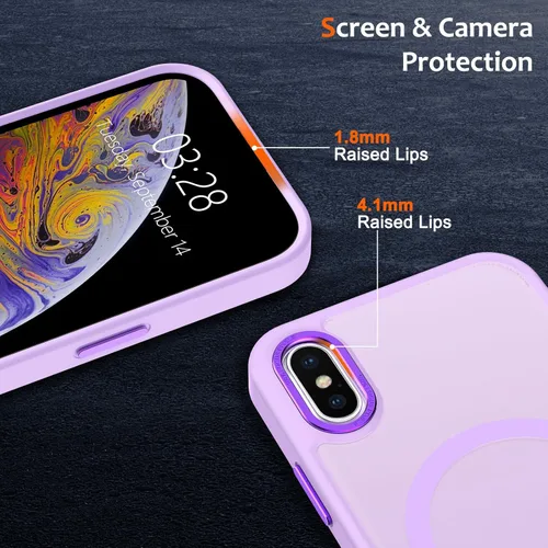 Vista 567 de Anuck - Funda magnética para iPhone 11 compatible con MagSafe, carcasa trasera mate translúcida dura, borde de TPU, delgada, resistente a impactos