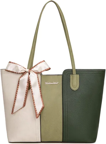 Vista 14 de Montana West - Bolsos de mano para mujer, bolso tipo satchel con asa superior mediana