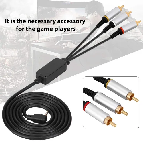 Vista 4 de Cable AV 1.5M Componente ABS TV Cable Audio Video Cable para PSP2000 3000